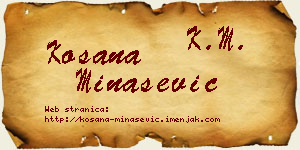 Kosana Minašević vizit kartica